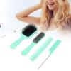 4-Piece Hair Comb and Styling Brush Set, Green view 4