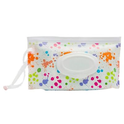 Portable Reusable Refillable Wet Wipes Dispenser Pouch