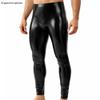 LatexDreamwear Dipped Latex Leggings, Black, M-L, Women's and Men's view 4
