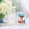 Coldairsoap Pet Pawprint Keepsake Kit with Wooden Dog Picture Frame view 3