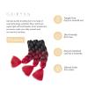Gairyan Jumbo Braids Extensions, Synthetic Hair, 5-Piece, 24 in, Ombre, Black/Wine Red/Red view 3