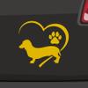 Short-Haired Dachshund Heart Sticker – 6 Sizes, 21 Colors view 1