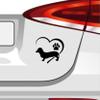 Short-Haired Dachshund Heart Sticker – 6 Sizes, 21 Colors view 3