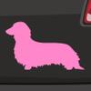 Long-Haired Dachshund Sticker, 6 Sizes, 21 Colors – Dachshund Teckel Hunting Dog view 1