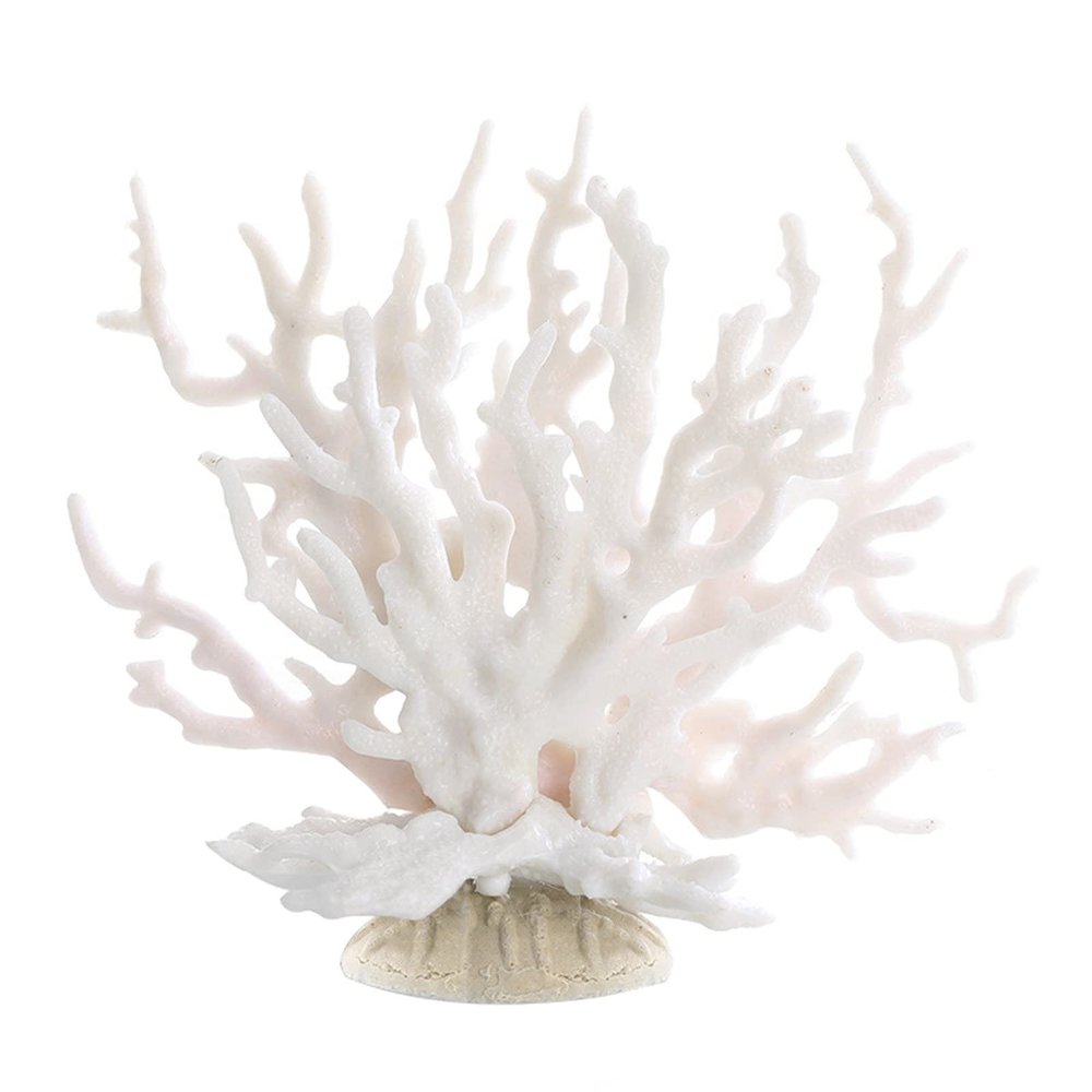Pink and White Artificial Coral Aquarium Decoration