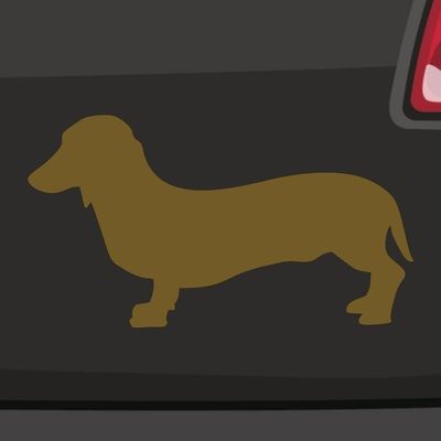 Short-Haired Dachshund Sticker, 6 Sizes, 21 Colors