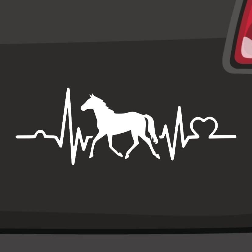Heartbeat Horse Sticker – 6 Sizes, 21 Colors – Gelding, Riding, Stallion, Equestrian