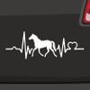 Heartbeat Horse Sticker – 6 Sizes, 21 Colors – Gelding, Riding, Stallion, Equestrian view 1