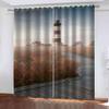 PVMLVM Blackout Curtains, 2 Panels, Grommet-Top, Coastal Red Lighthouse 3D Print, 110 x 102 in view 2