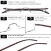 VEVESMUNDO Blue-Light Reading Glasses with Case, Brown, +1.0 view 4