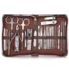 FGHSD 26-Piece Stainless Steel Manicure & Pedicure Set with Leather Case, Brown view 1