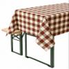 texpot 12 Cotton Napkins, 40 x 40 cm, Brown and White, 2 cm Check view 1