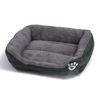 OUYUNKKA Square Dog Bed, 66 x 50 cm, Dark Green
