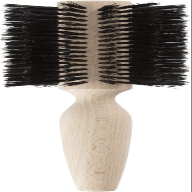 La fabrication Green Hair Brush, 100% Boar Bristles, Made in France, 6 cm Diameter
