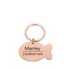Personalized Rose Gold Pet ID Tag, L, 40 x 25 mm view 1