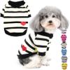 Zunea Striped Summer T-Shirt for Small Dogs, Yellow, Size S view 1