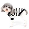 Zunea Striped Summer T-Shirt for Small Dogs, Yellow, Size S view 2