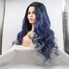 YTOOZ Lace Front Wig Big Wave Supreme, Glueless, 150% Density, Synthetic Blue Hair, 22 Inches view 2