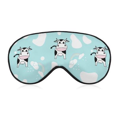Rainbow and Cow Sleep Mask for Men, Women, Teens, and Children