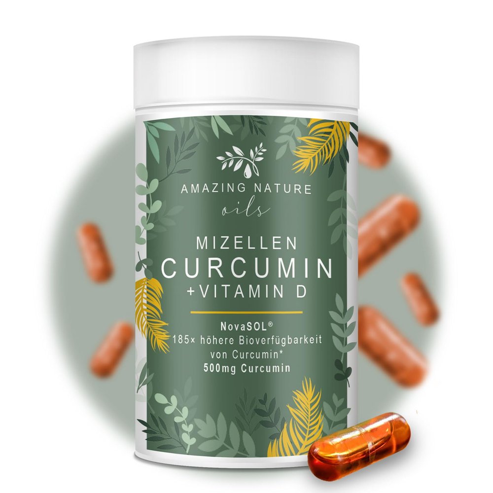 Amazing Nature High-Dose Turmeric Capsules with NovaSOL Micelles