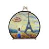 Vnurnrn Abstract Paris European City Makeup Mirror for Handbags, Foldable Compact Travel Mirror view 1