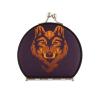 Vnurnrn Golden Wolf King Makeup Compact Mirror for Handbags, Foldable Travel Pocket Mirror view 1