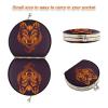 Vnurnrn Golden Wolf King Makeup Compact Mirror for Handbags, Foldable Travel Pocket Mirror view 3