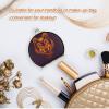 Vnurnrn Golden Wolf King Makeup Compact Mirror for Handbags, Foldable Travel Pocket Mirror view 4
