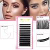 Ellipse Flat Lash Extensions, Matte Black, 0.15 mm, C Curl, 8–15 mm Mix view 2