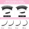 Ellipse Flat Lash Extensions, Matte Black, 0.15 mm, C Curl, 8–15 mm Mix view 3