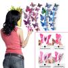 TIMIYUYU 3D Butterfly Wall Stickers, 12-Piece Set, Removable Colorful DIY Wall Decor view 2