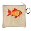 Goldfish Wallet Keychain, Beige, One Size view 1