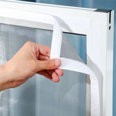 GZGLZDQ DIY Self-Adhesive Window Insect Screen, Cut-to-Size Cat Net