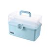First Aid Kit Plastic Medical Storage Box, Blue, Size S-M view 1