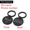 Customized Double-Sided Name and Address Pet Tag for Dog or Cat Collar, Stainless Steel, Rose Gold, M 25 × 25 mm view 2