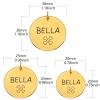 Customized Double-Sided Name and Address Pet Tag for Dog or Cat Collar, Stainless Steel, Rose Gold, M 25 × 25 mm view 3