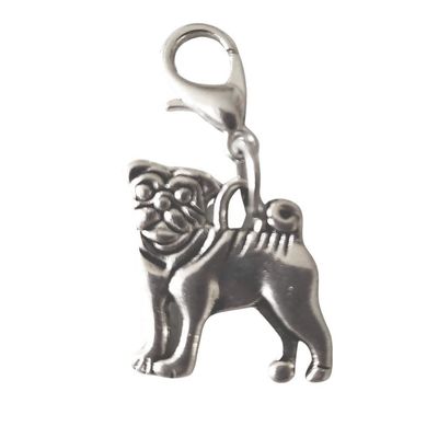 Ulrike Schmitt Pug Dog Charm Pendant with Carabiner Hook