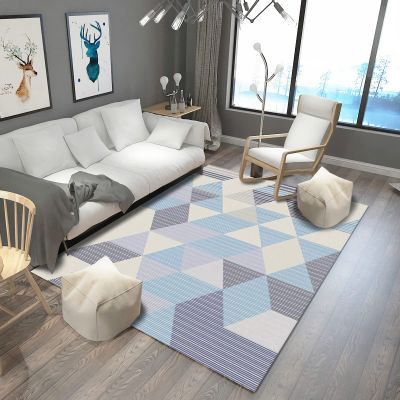 Tzvpsu Blue, Yellow and Black Striped Rug, 120 × 160 cm