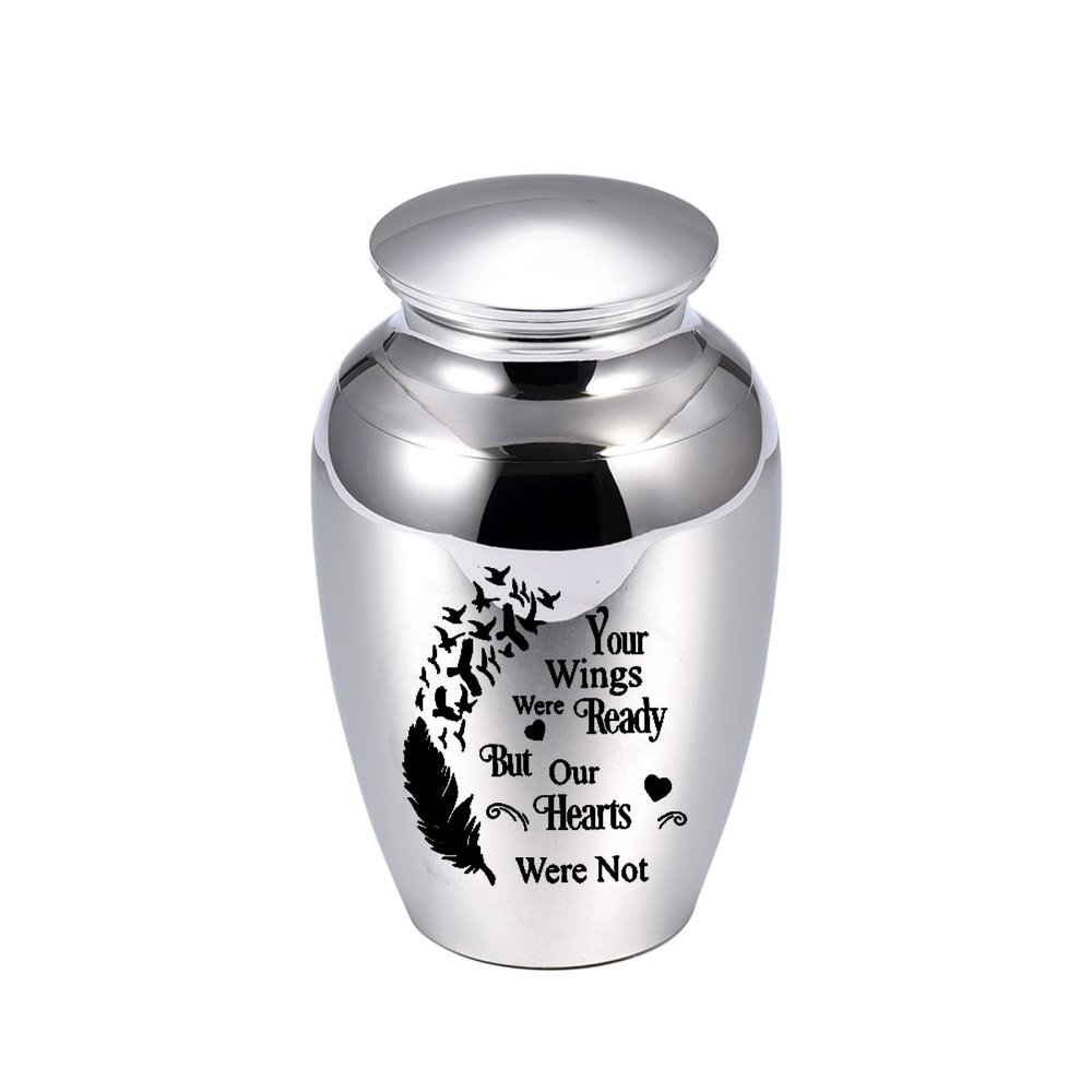 LZHLMCL 70 mm Silver Human Cremation Urn Keepsake Box