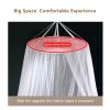 TRGCJGH Grey Princess Round Hoop Mosquito Net Canopy for Single to King-Size Beds, 110 in view 4
