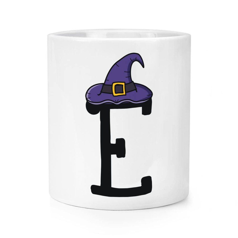 Letter E Witch Wizard Hat Makeup Brush and Pencil Holder