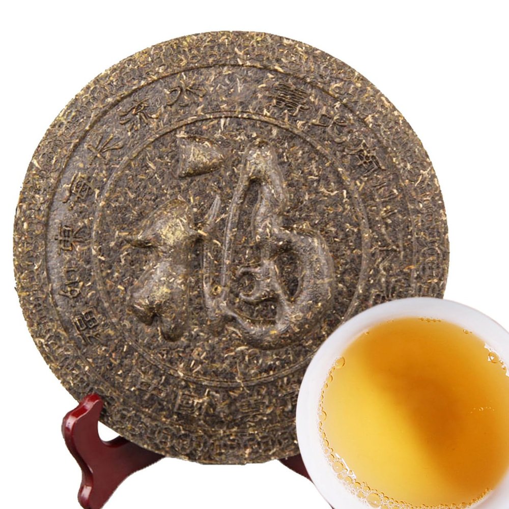 400g Pu-erh Tea Cake Gift, Cha Craft Carved Tea Cake