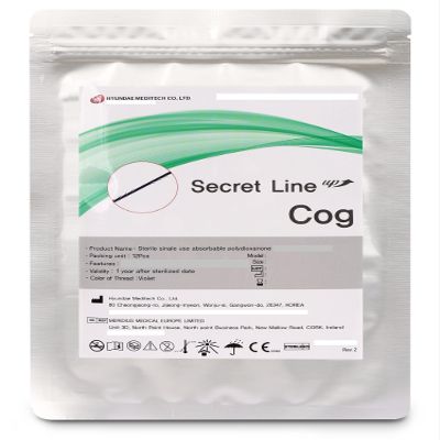 Secret Line PDO Thread Lift for Face/Whole Body/360R Revolving Cog/Blunt CL-Type/12 pcs (1 Pack)/Made in South Korea (23G 38 mm)