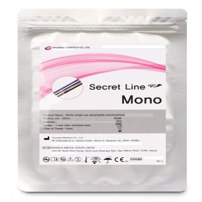 Secret Line PDO Thread Lift for Face/Full Body, Mono No Cog, 20 Pieces, Made in South Korea (29G x 25 mm)