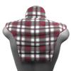 Organic Spelt Neck Crescent Pillow, Red Plaid Flannel view 2