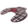 Organic Spelt Neck Crescent Pillow, Red Plaid Flannel view 3
