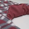 Organic Spelt Neck Crescent Pillow, Red Plaid Flannel view 4