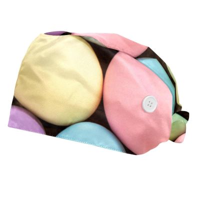 RIEODKFMHD 2-Pack Buttoned Work Caps with Sweatband, Cartoon Dinosaur Baby Egg, Adjustable, Multicolor 16, M/L