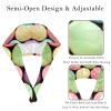 RIEODKFMHD 2-Pack Buttoned Work Caps with Sweatband, Cartoon Dinosaur Baby Egg, Adjustable, Multicolor 16, M/L view 3