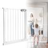 LARS360 No-Drill Stair Gate, One-Hand Opening, Auto-Close, Metal, 75–85 cm, White view 1